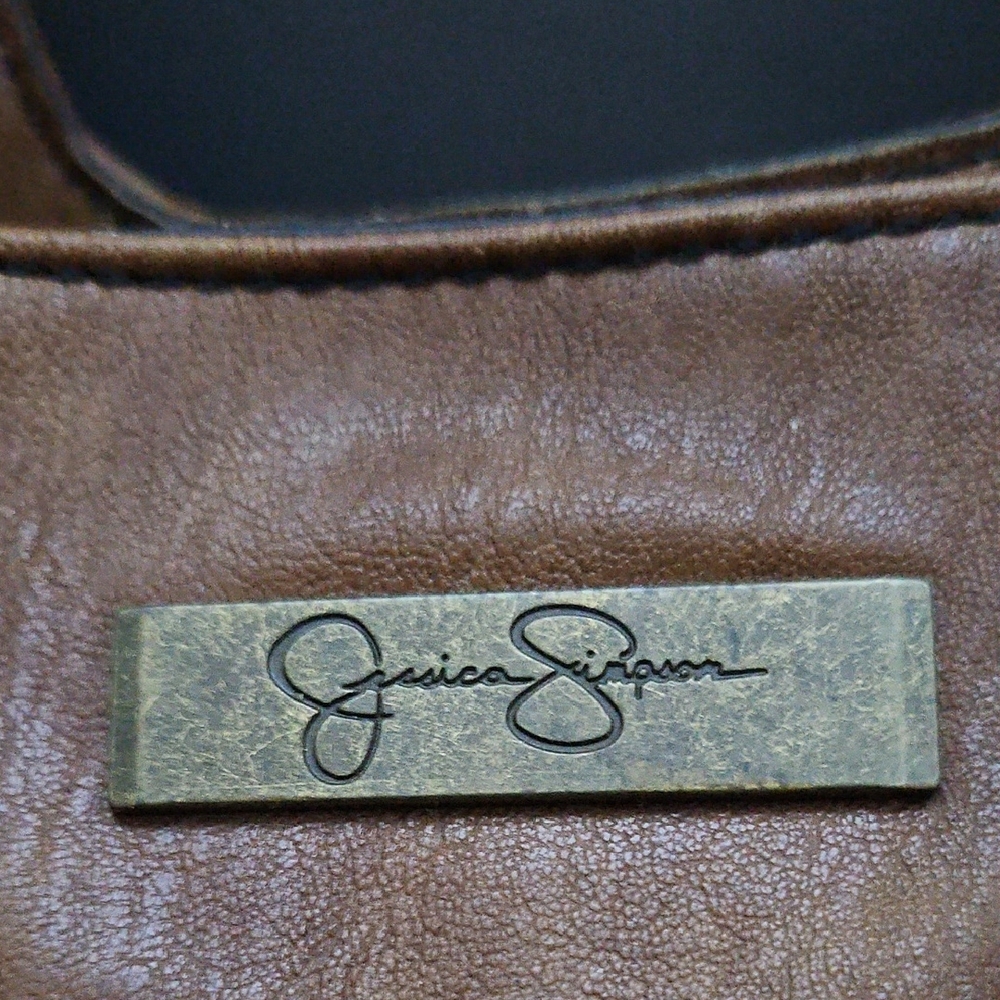 Jessica Simpson Tan Leopard Print Shoulder Bag - Picture 2 of 2